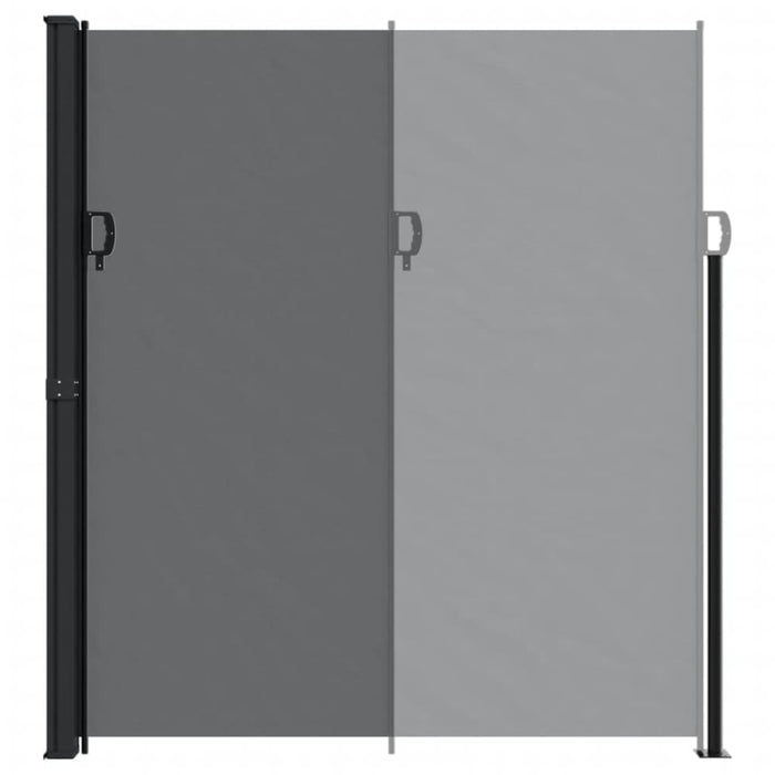 Retractable Side Awning Black 220x500 Cm Abbaaia