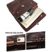 Retro Cowhide Leather Briefcase For 15.6 Inch Laptop
