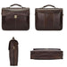 Retro Cowhide Leather Briefcase For 15.6 Inch Laptop