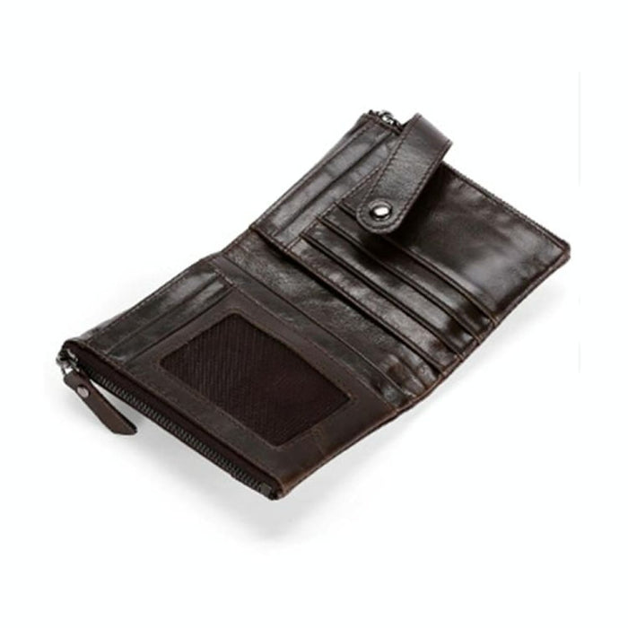 Retro Cowhide Leather Rfid Wallet