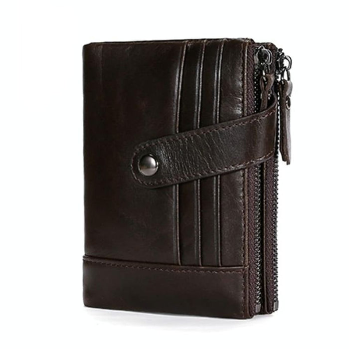 Retro Cowhide Leather Rfid Wallet
