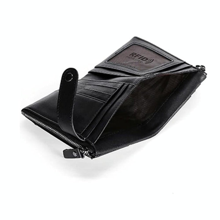 Retro Cowhide Leather Rfid Wallet