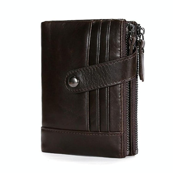 Retro Cowhide Leather Rfid Wallet