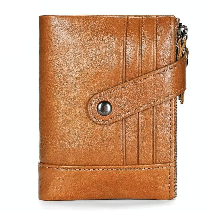 Retro Cowhide Leather Rfid Wallet