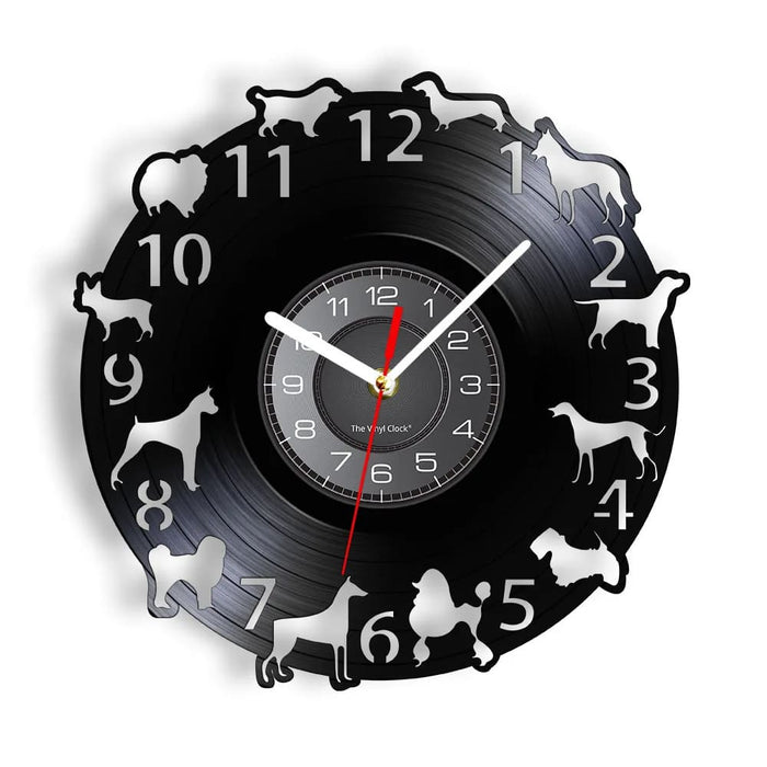 Retro Dog Breed Wall Clock