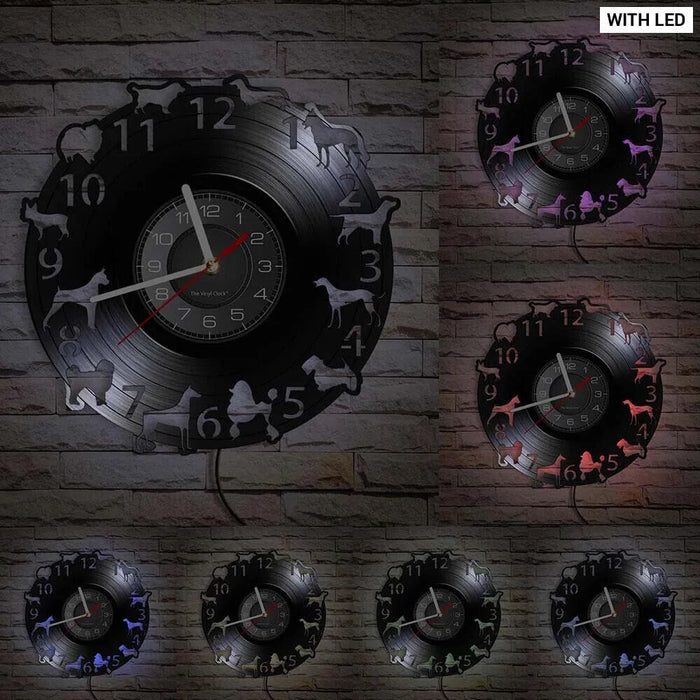Retro Dog Breed Wall Clock