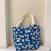 Retro Floral Bag Casual Tote Large Capacity Corduroy Handbag