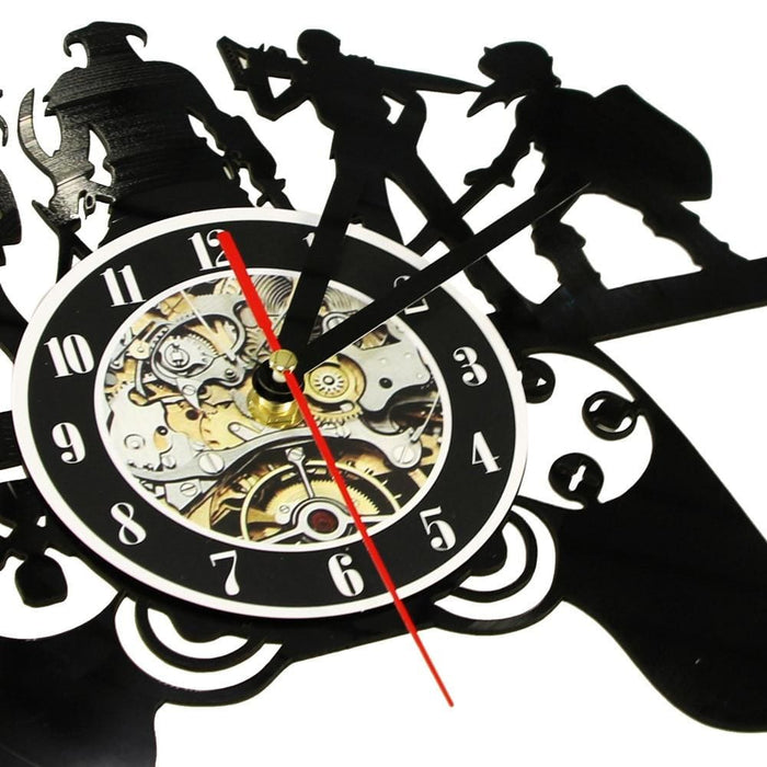 Retro Games Vinyl Record Led Wall Clock Game Room