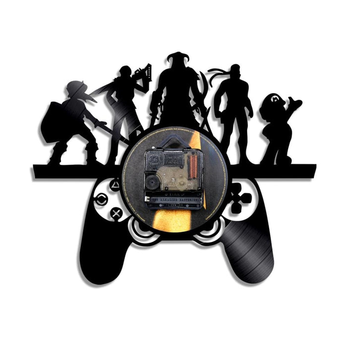 Retro Games Vinyl Record Led Wall Clock Game Room