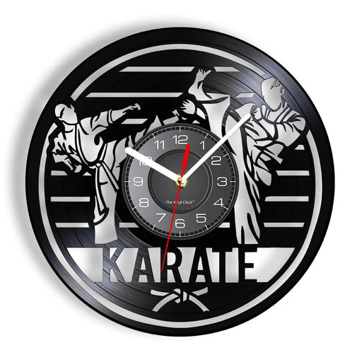 Retro Karate Record Wall Clock