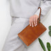 Retro Leather Clutch Zipper Envelope Bag