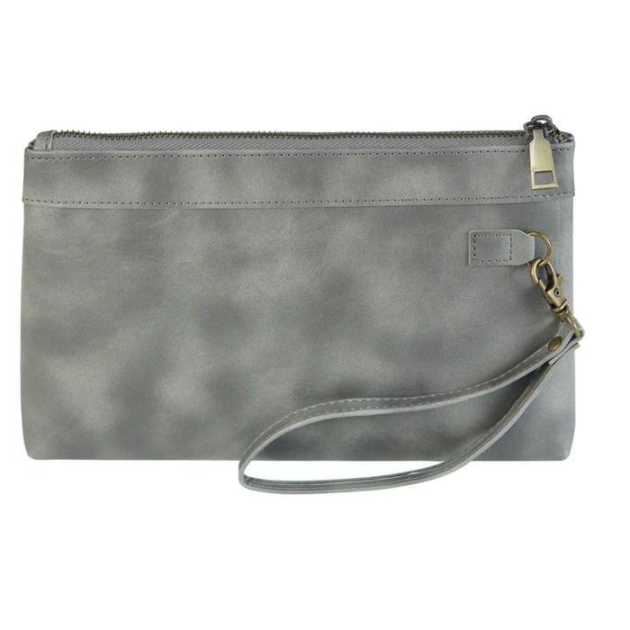 Retro Leather Clutch Zipper Envelope Bag