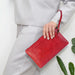 Retro Leather Clutch Zipper Envelope Bag