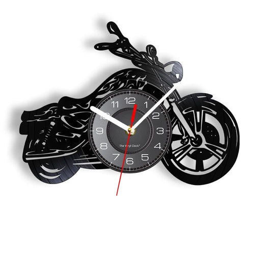 Retro Motorcycle Vinyl Record Wall Clock