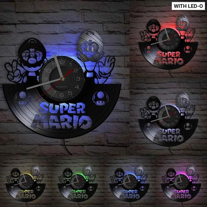 Retro Mushroom Game Wall Clock