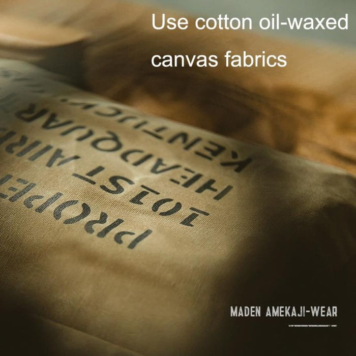 Retro Oil Wax Canvas Handbag Official Document Leisure Post