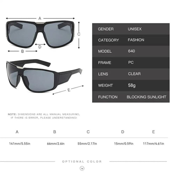Retro Oversized Sports Large Frame Sunglasses For Men
