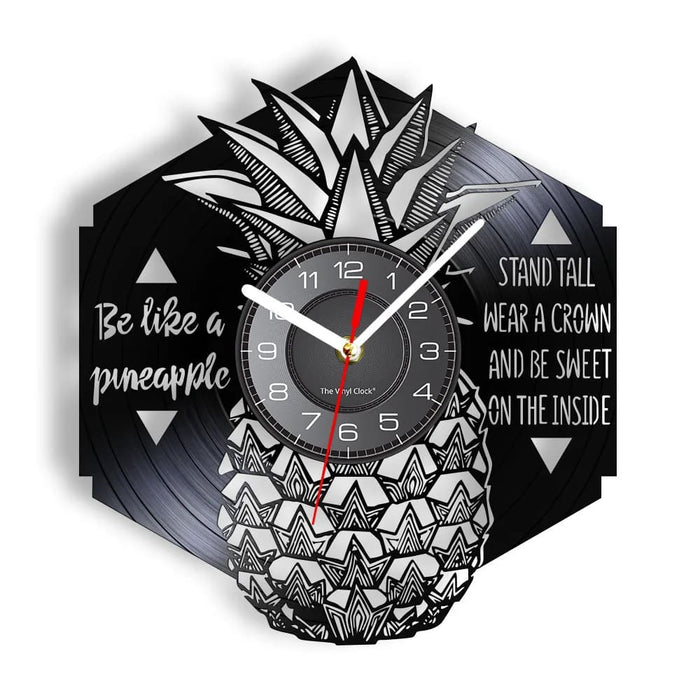 Retro Pineapple Vinyl Record Wall Clock