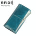 Retro Rfid Leather Lady Wallet Multi Function