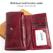Retro Rfid Leather Lady Wallet Multi Function