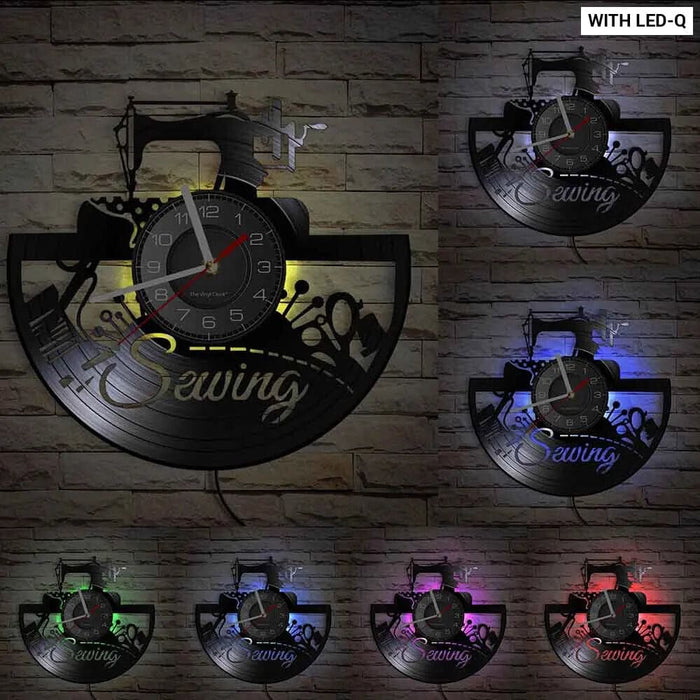 Retro Sewing Machine Wall Clock