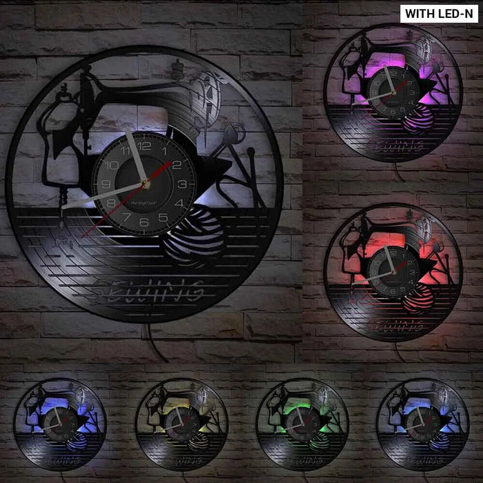 Retro Sewing Machine Wall Clock