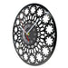 Retro Vinyl Record Wall Clock with Floral Design