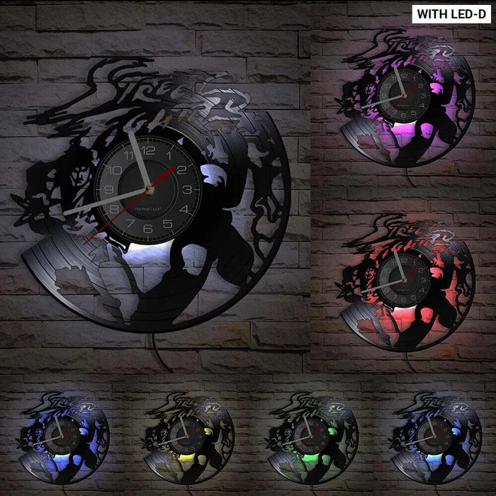 Retro Vinyl Record Wall Clock for Gamer Room Decor