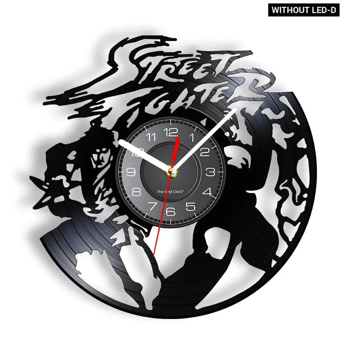 Retro Vinyl Record Wall Clock for Gamer Room Decor