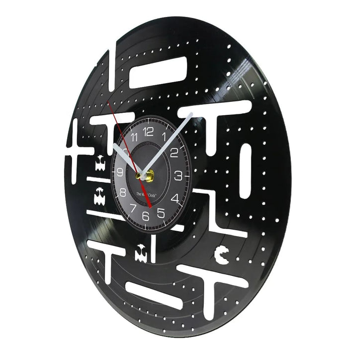 Retro Vinyl Record Wall Clock for Gamer Room Decor
