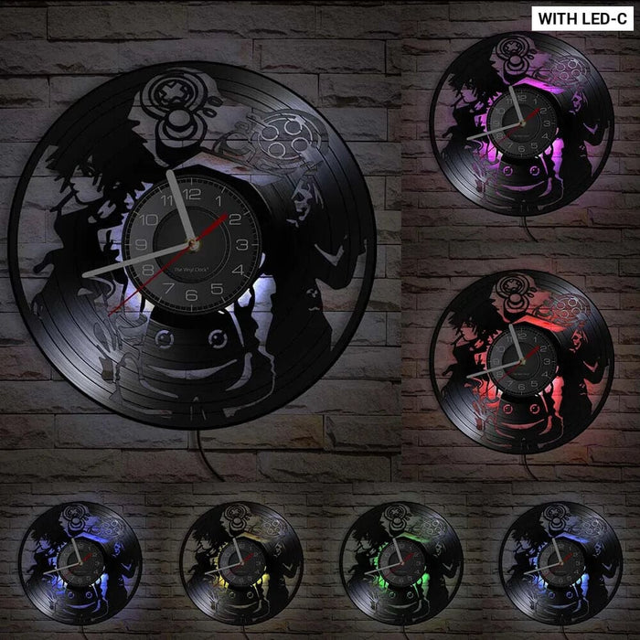 Retro Vinyl Record Wall Clock for Gamer Room Decor