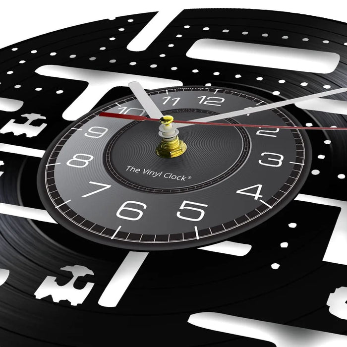 Retro Vinyl Record Wall Clock for Gamer Room Decor