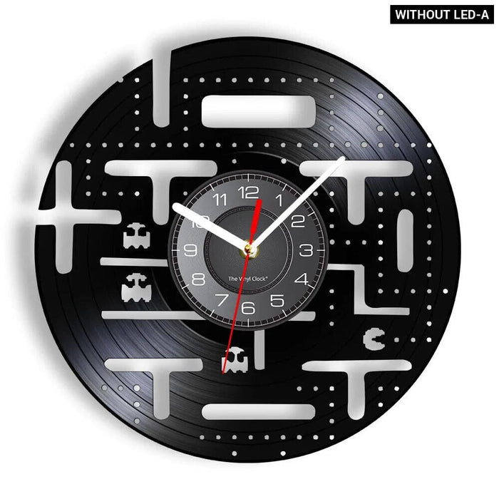 Retro Vinyl Record Wall Clock for Gamer Room Decor
