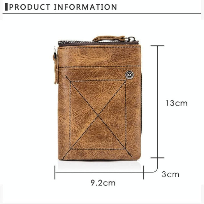Rfid Anti Theft Leather Wallet With Detachable Design