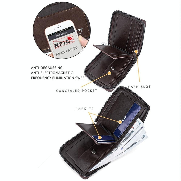 Rfid Anti Theft Short Wallet