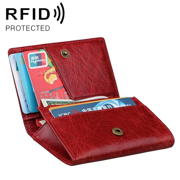 Rfid Antimagnetic Leather Card Holder Wallet