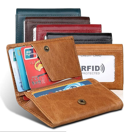 Rfid Antimagnetic Leather Card Holder Wallet