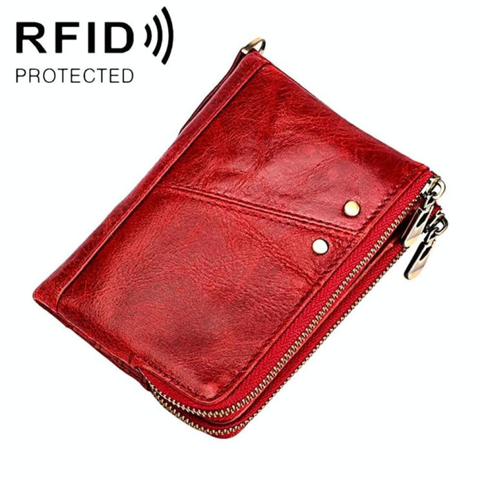 Rfid Antimagnetic Leather Mens Wallet