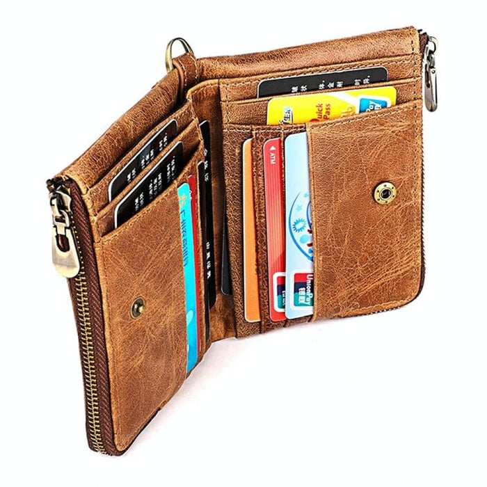 Rfid Antimagnetic Leather Mens Wallet