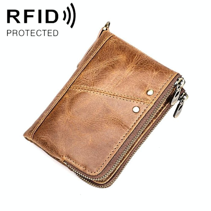 Rfid Antimagnetic Leather Mens Wallet