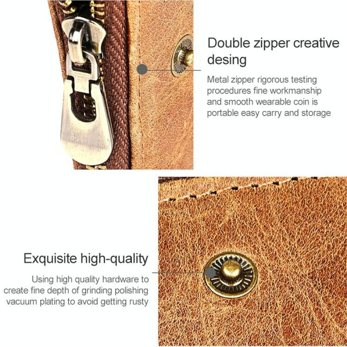 Rfid Antimagnetic Leather Mens Wallet