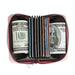 Rfid Antimagnetic Leather Zipper Wallet
