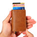 Rfid Blocking Automatic Card Holder With Coin Pocket