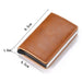Rfid Blocking Automatic Card Holder With Coin Pocket