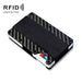 Rfid Blocking Carbon Fiber Wallet With Elastic Belt