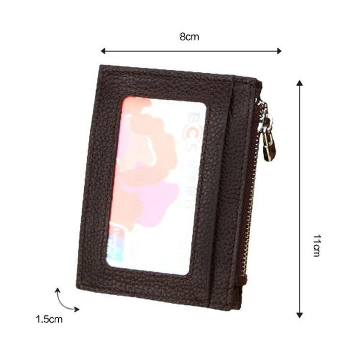 Rfid Blocking Cowhide Leather Card Holder Wallet 11x8x1.5cm
