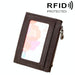 Rfid Blocking Cowhide Leather Card Holder Wallet 11x8x1.5cm