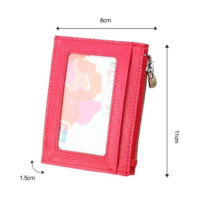 Rfid Blocking Cowhide Leather Card Holder Wallet 11x8x1.5cm