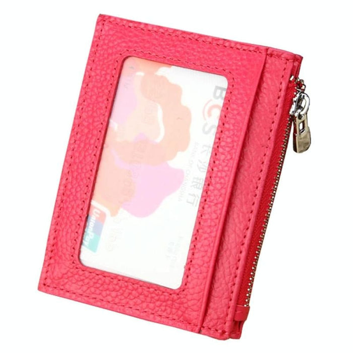 Rfid Blocking Cowhide Leather Card Holder Wallet 11x8x1.5cm