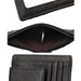 Rfid Blocking Cowhide Leather Card Holder Wallet With 3